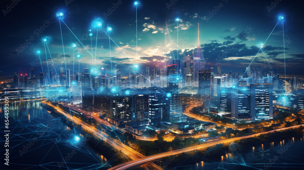 Imagine a visionary city where 5G technology powers a seamless web of communication between IoT devices
