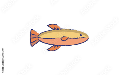 Cod fish hand drawn illustration 