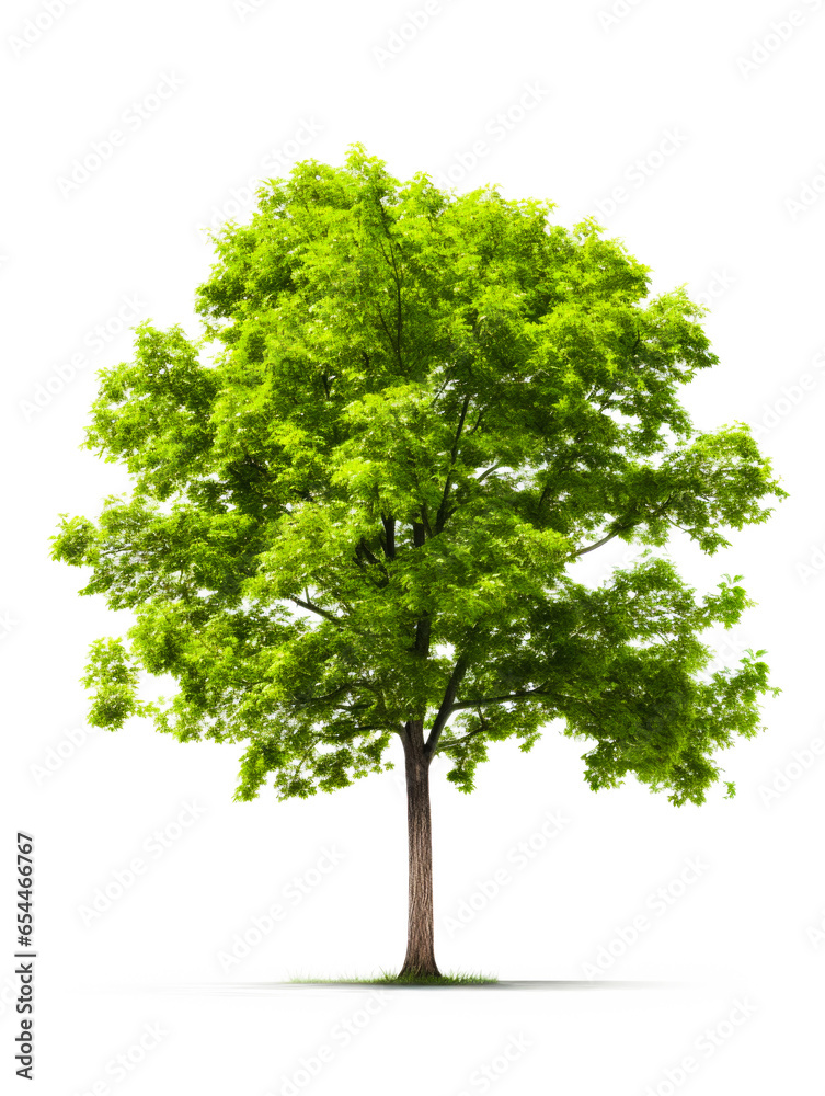 Green tree on white background Green tree on white background