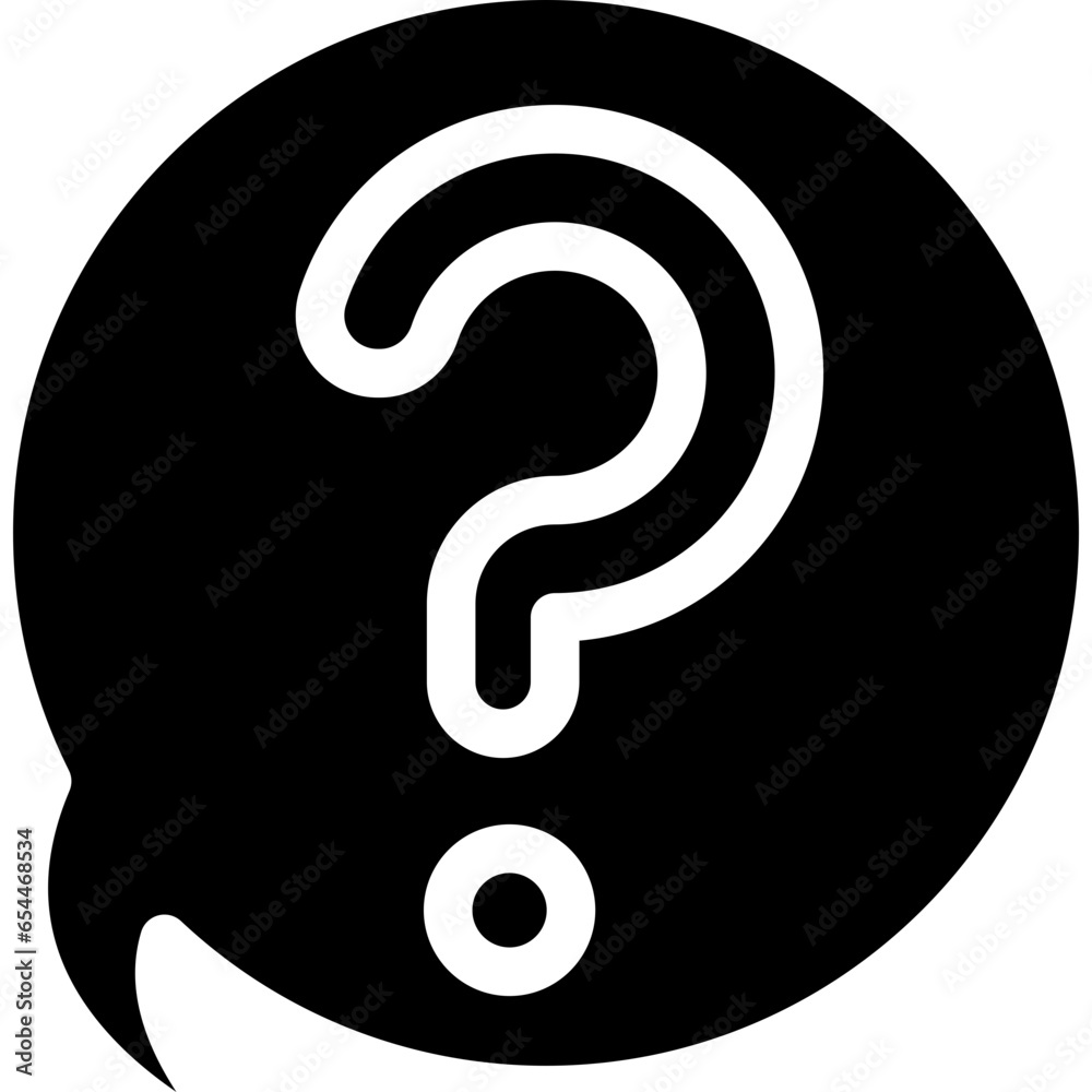 Question icon on transparent background Question icon on transparent background