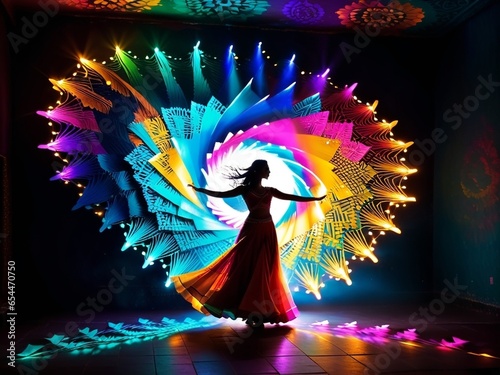 Dance of Lights Enchanting Tales of Diwali. AI Generated.