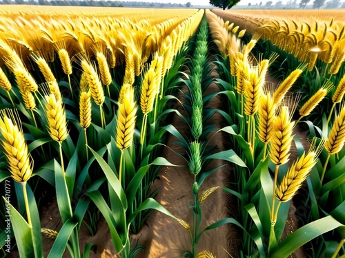 Whispers of Abundance Golden Wheat in the Diwali Breeze. AI Generated.
