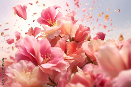 Dreamlike pink flowers rhapsody  spring blossom 