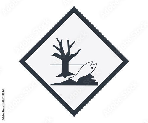 Monochromatic Environmental Hazard Symbol 
