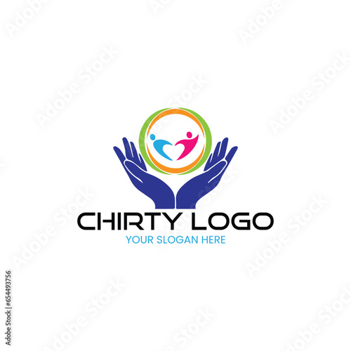charity logo design vector
