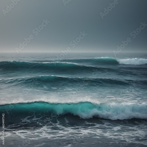 agitated ocean waves