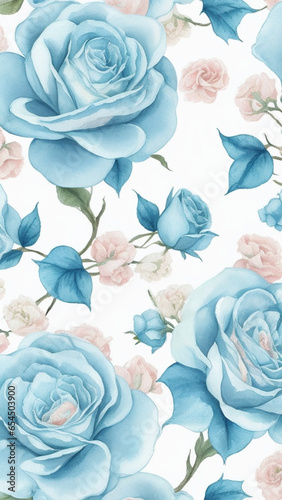 Pastel Paradise, Baby Blue and Baby Pink Rosescape Beauty photo