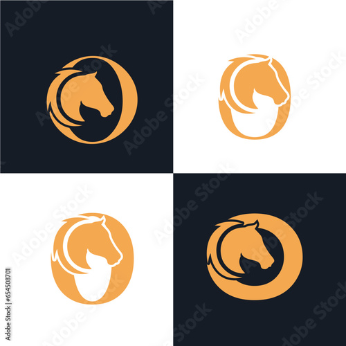 Initials Logo Design Alphabet Letter O I Horse Logo Design Concept
