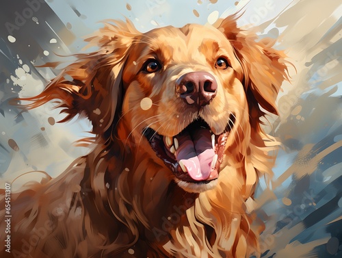Portrait of a dog, generative AI