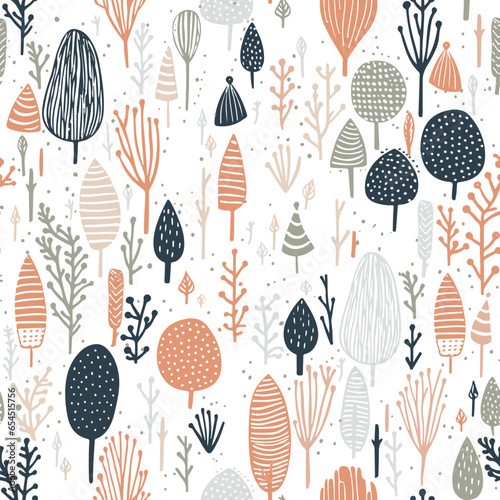 Pastel colour doodle seamless patterns. Vector illustration. Trendy Freehand Graphic Design for banner, poster, card, cover, invitation, placard, brochure or header, for fabric, polygraphy.