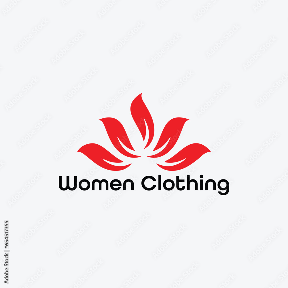 women fashion clothing store logo design vector