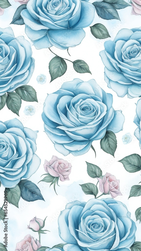 Agricultural Artistry Baby Blue and Baby Pink Roses