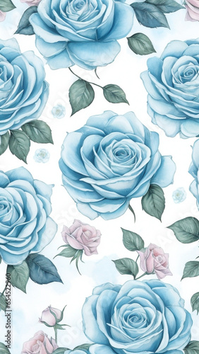 Agricultural Artistry Baby Blue and Baby Pink Roses