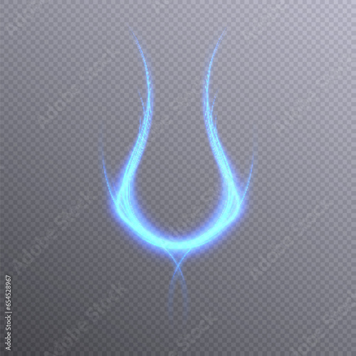 The pitchfork of Hades. Neon vector.	
