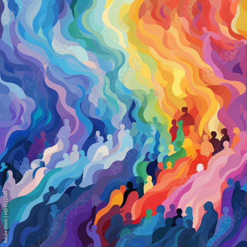 Abstract background with LGBT community color rainbow