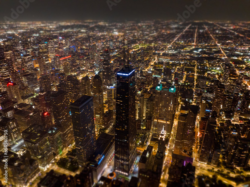 Aerial view of Chicago  Illinois 
