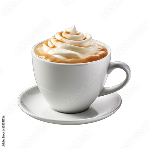 A cup of coffee with whipped cream on top