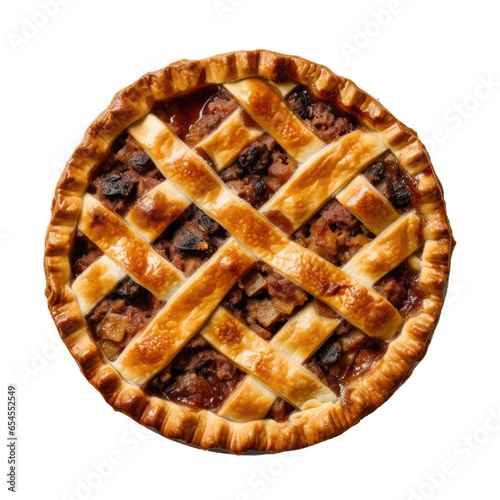 Delicious Mincemeat Pie Isolated on a Transparent Background