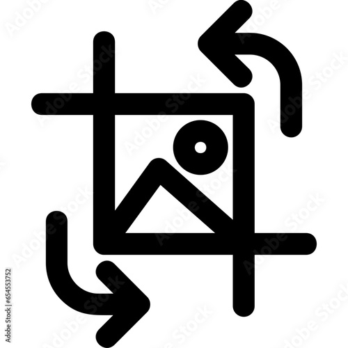 Crop and rotate Icon