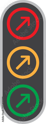 Free Download Arrow Traffic Light Icon Illustration - GFXLoad