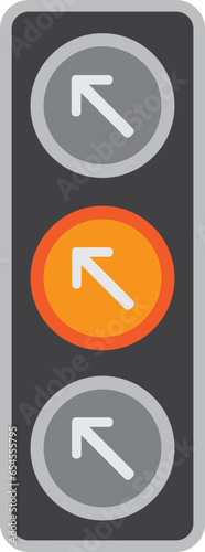 Arrow Traffic Light Icon Illustration