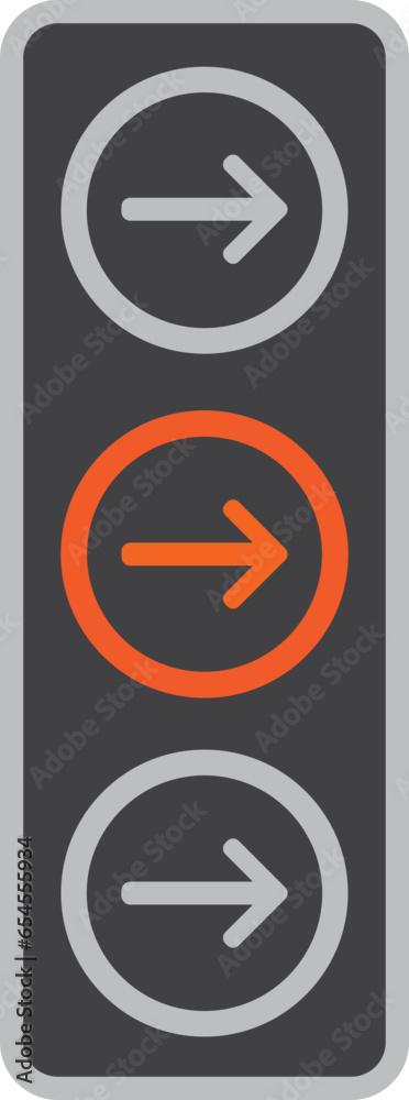 Arrow Traffic Light Icon Illustration Arrow Traffic Light Icon Illustration