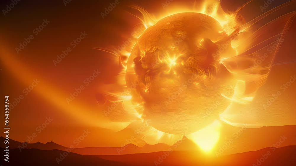 A breathtaking photograph highlighting a prominent sunspot group adorned with intricate filaments and bridgelike structures, ilrating the immense energy and magnetic activity occurring Abstract video