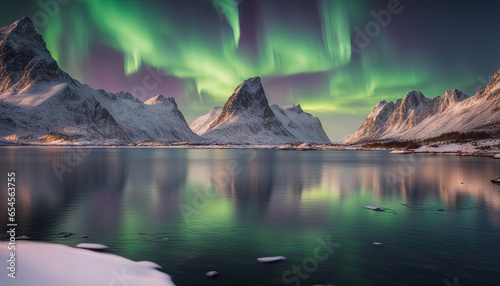 Aurora Borealis Magic: Lofoten Islands, Norway © Abood
