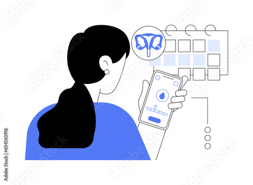 Period tracking abstract concept vector illustration.