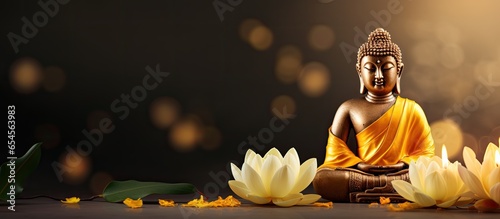 Buddhas Vesak festivities lotus included photo