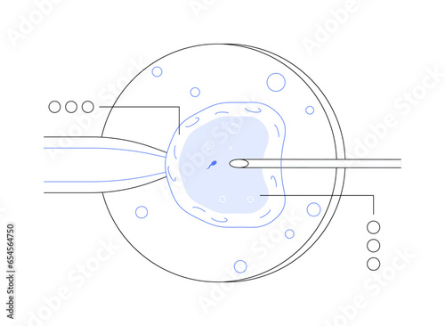 In vitro fertilization abstract concept vector illustration.