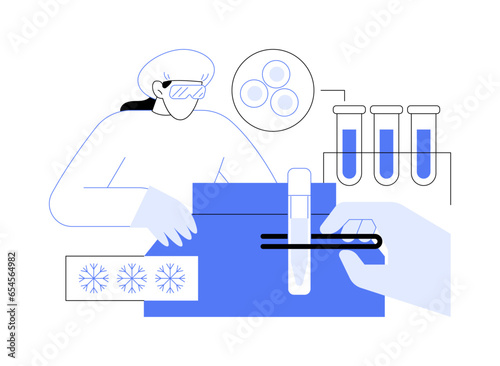 Vitrification for eggs and sperm abstract concept vector illustration.