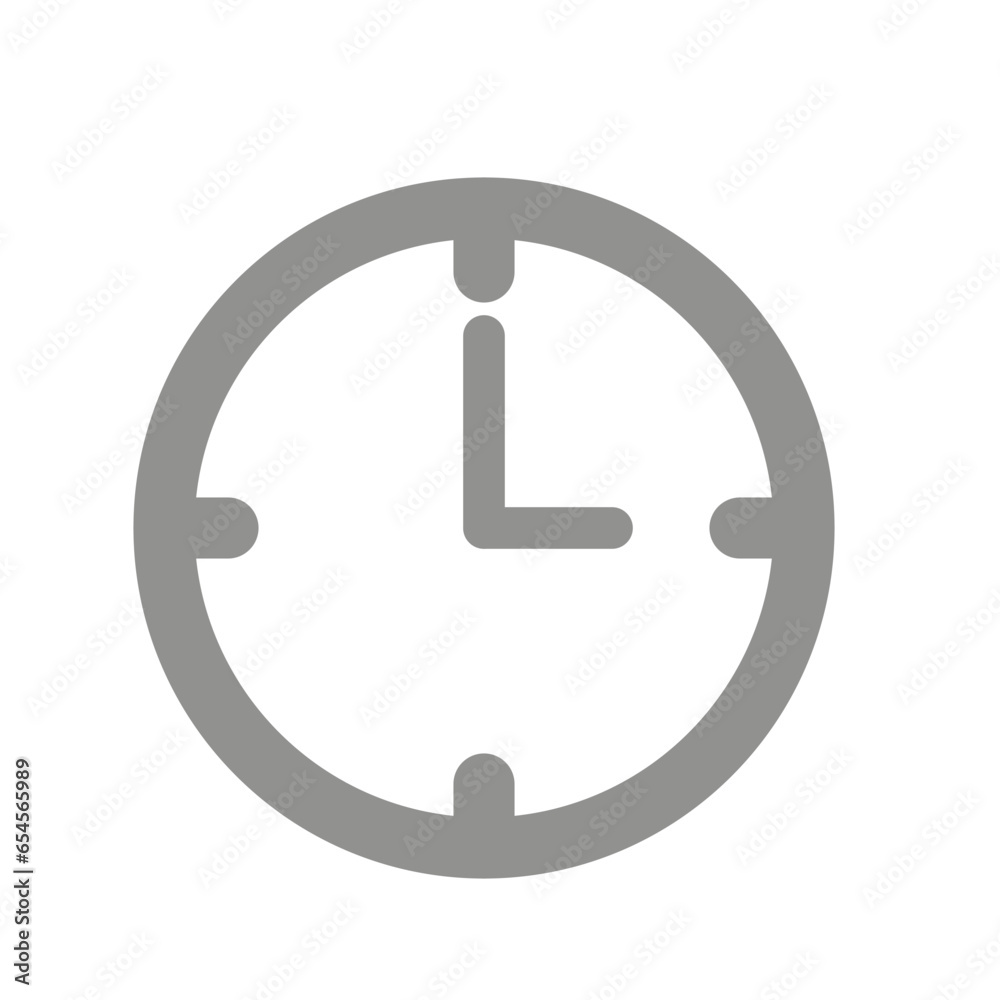Gray clock icon Gray clock icon
