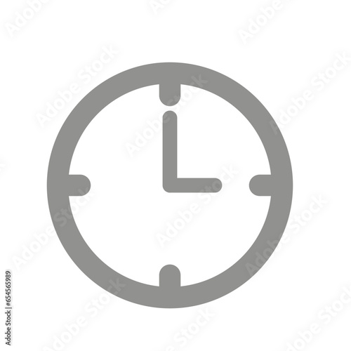 Gray clock icon