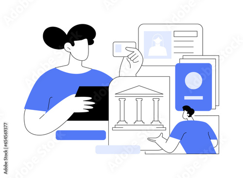 Get a new ID card abstract concept vector illustration.
