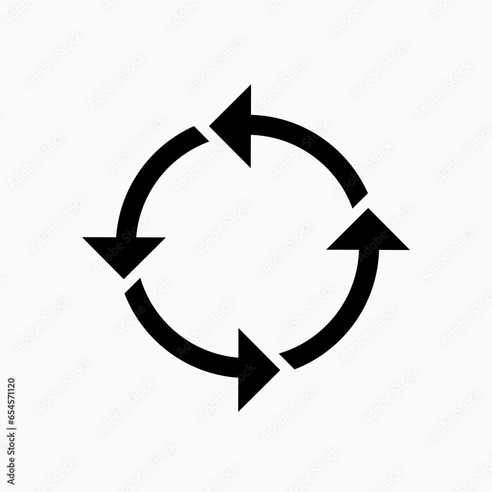 Counterwise Arrow Icon. Circle, Review Symbol. Counterwise Arrow Icon. Circle, Review Symbol.