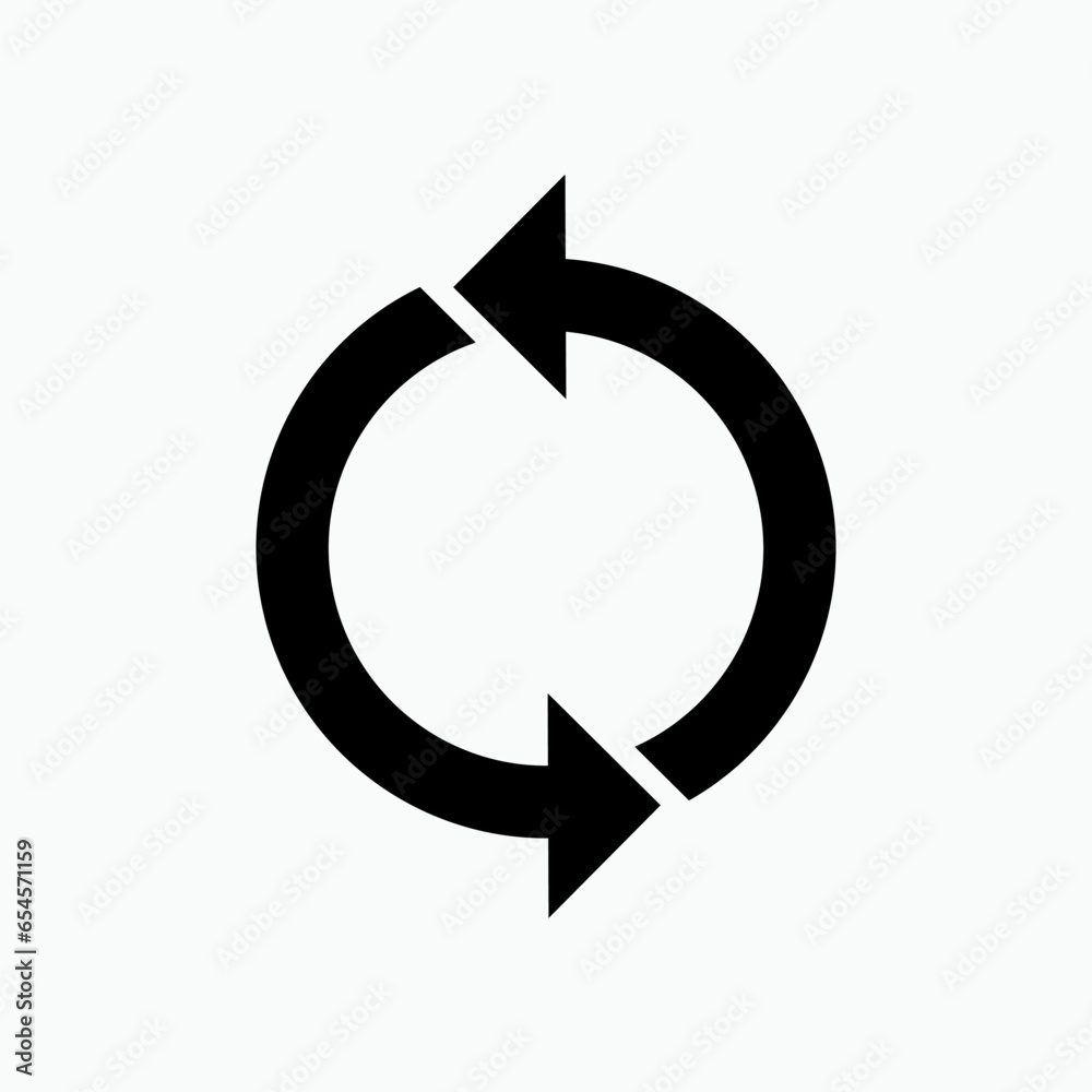 Counterwise Arrow Icon. Circle, Review Symbol. Counterwise Arrow Icon. Circle, Review Symbol.