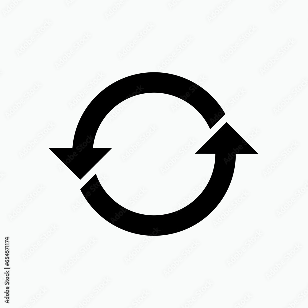 Counterwise Arrow Icon. Circle, Review Symbol. Counterwise Arrow Icon. Circle, Review Symbol.