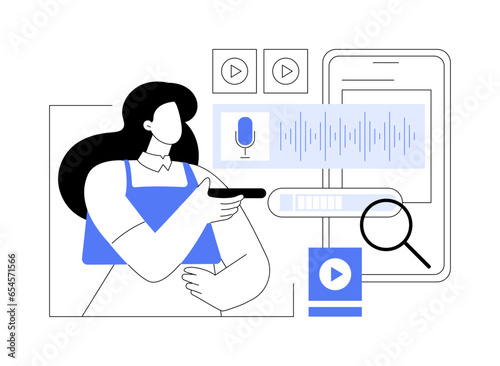 Voice search abstract concept vector illustration.
