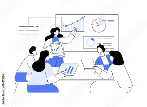 Online marketing analytics abstract concept vector illustration.