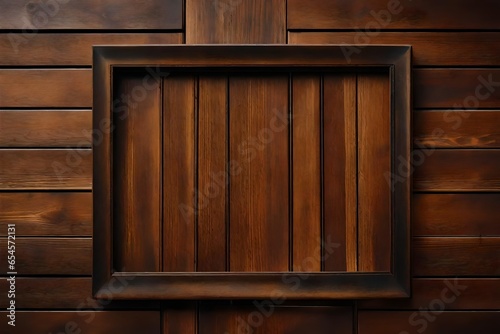 wooden frame on wooden wall