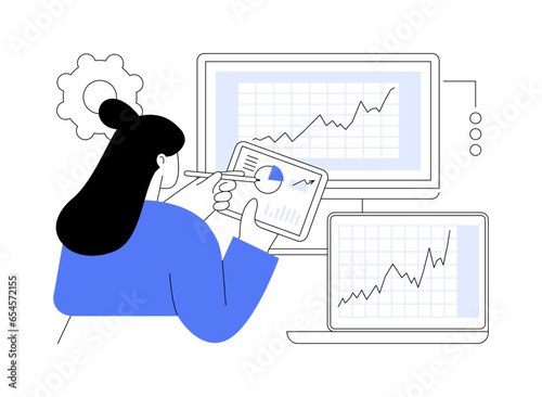 Predictive analysis abstract concept vector illustration.