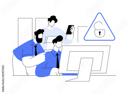 Cybersecurity abstract concept vector illustration.