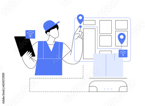 Navigation system abstract concept vector illustration.