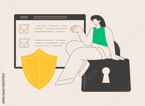Privacy policy abstract concept vector illustration.
