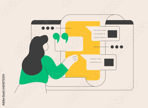 Press abstract concept vector illustration.
