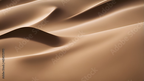 Abstract background with folds of brown satin cloth. 3d render