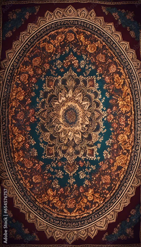 Vintage ornament on the wall of the mosque in Istanbul. Turkey