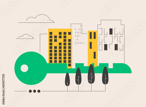 Condominium abstract concept vector illustration.