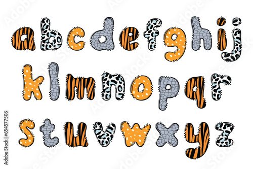 Handcrafted Zoo letters color creative art typographic design